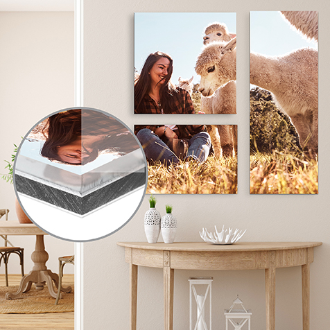 Nahaufnahme der Oberfläche eines Gallery Prints – hochwertige Materialqualität sichtbar